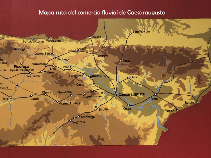 mapa ruta fluvial caesaraugusta. 00 comercio fluvial